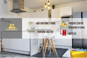Appart 6 à 8 personnes proche centre parking gratuit